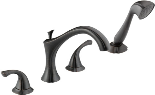 Addison 2-Handle Roman Tub with Handshower Trim Kit Only in Venetian Bronze (Valve not included)