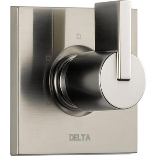 Vero 1-Handle 3-Function Diverter/Volume Control Valve Trim Kit in Stainless-Steel (Valve Not Included)