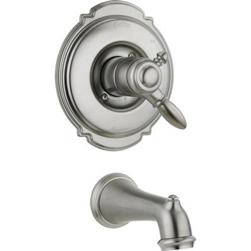 Victorian 1-Handle Tub Filler Faucet in Stainless with Dual-Function Cartridge (Valve not included)