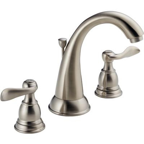 Foundations 8 Inch Widespread 2-Handle High-Arc Bathroom Faucet in Stainless