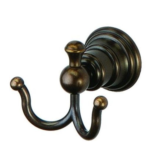 Estates Double Hook in Heritage Bronze