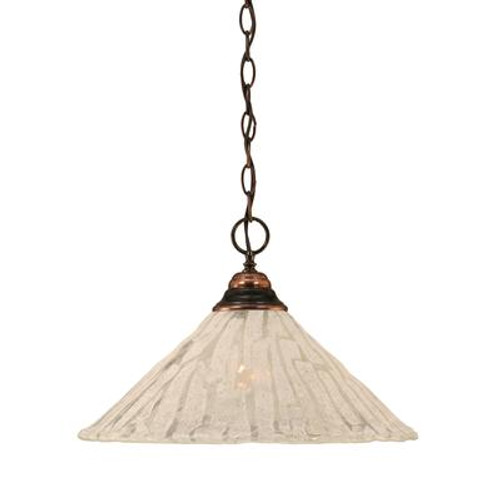 Concord 1 Light Ceiling Black Copper Incandescent Pendant with a Clear Crystal Glass