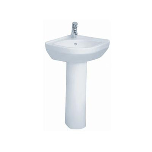 Corner Pedestal Lavatory Sink