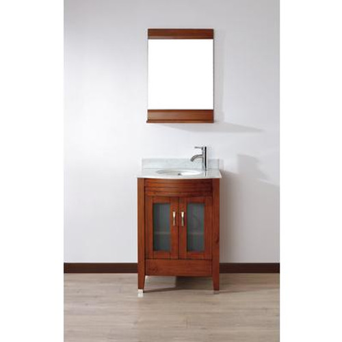 Alba 24 Classic Cherry / Carrera Ensemble with Mirror and Faucet