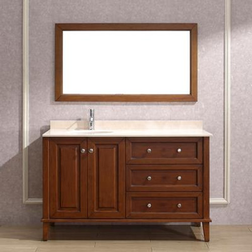 Lily 55 Classic Cherry / Beige Ensemble with Mirror and Faucet