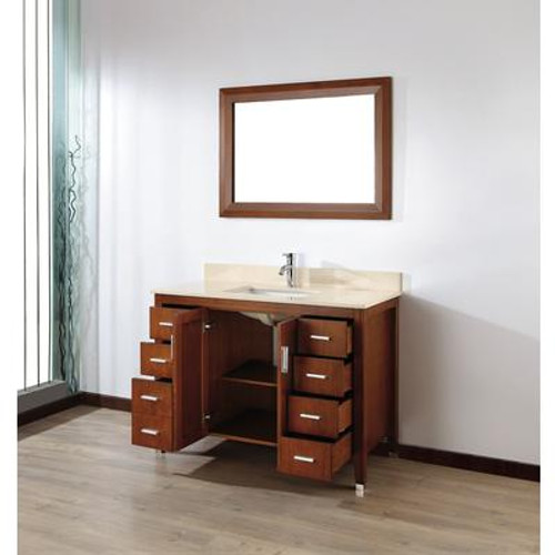 Jackie 48 Classic Cherry / Beige Ensemble with Mirror and Faucet