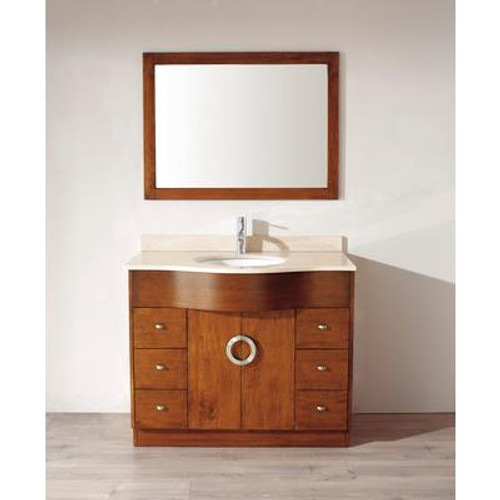 Zoe 42 Classic Cherry / Beige Ensemble with Mirror and Faucet