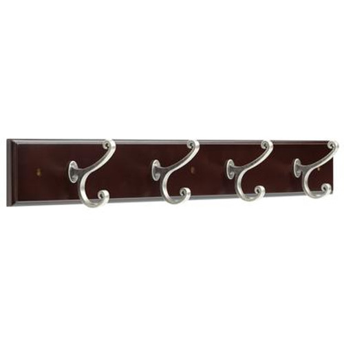 27 in. Rail w/4 Casual Scroll Hooks 210