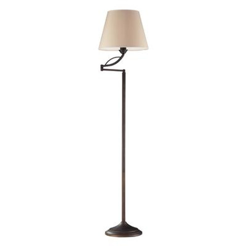 1- Light Lamp Aged Bronze Floor Lamp