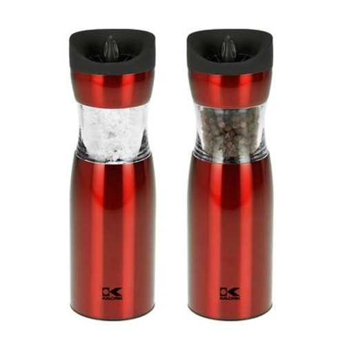 Red Gravity Salt and Pepper Grinder Set