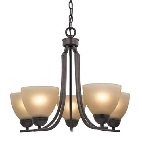 5 Light Chandelier In Oil Rubbed Bronze