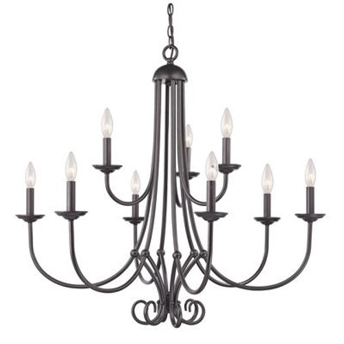 9 Light Chandelier In Oil Rubbed Bronze