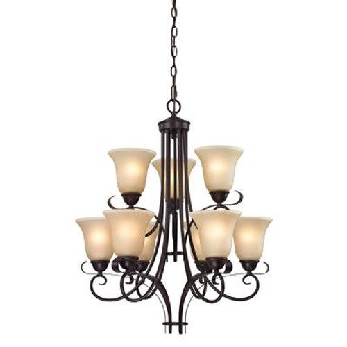 9 Light Chandelier In Oil Rubbed Bronze With Led Option