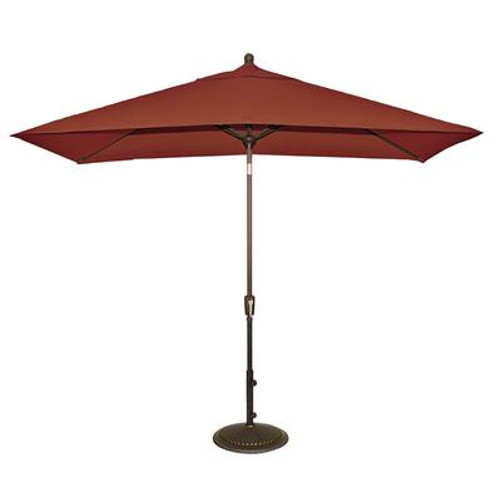 Adriatic 6.5Feet x 10Feet Rectangular Market Umbrella in Terra Cotta Olefin