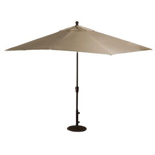 Caspian 8Feet x 10Feet Rectangular Market Umbrella in Stone Olefin