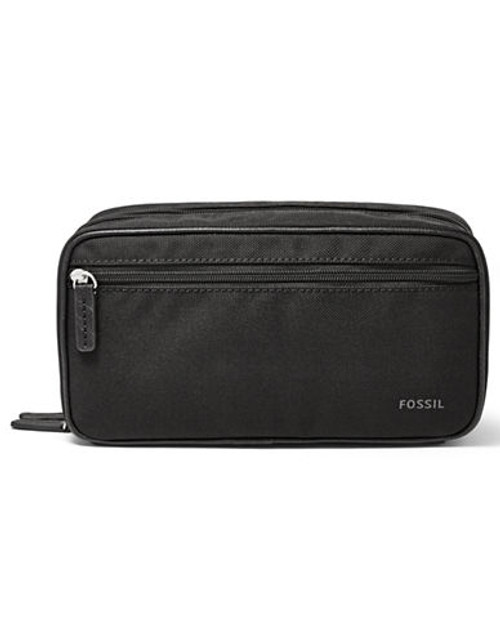 Fossil Double Zip Travel Kit - Black