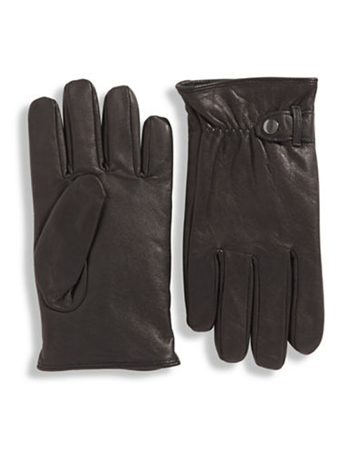 London Fog 9.5 Inch Leather Side Strap Gloves - Oxford - Medium