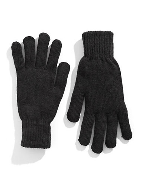 Black Brown 1826 10.5 Inch Solid Knit Gloves - Blue