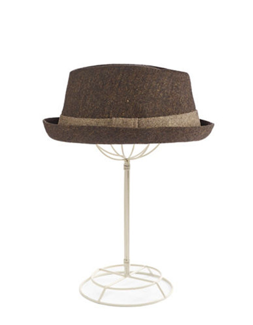 Crown Cap Wool Blend Porkpie Hat - Brown - Large/X-Large