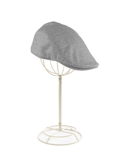 London Fog Woven Newsboy Cap - Grey - Large