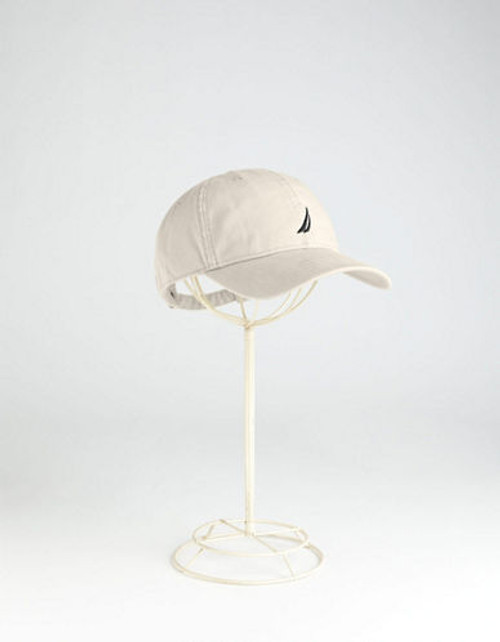 Nautica Chino Twill 6 Panel Cap - Natural/White