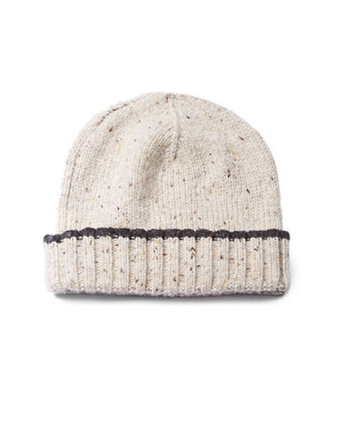 Black Brown 1826 Flecked Knit Hat - Natural