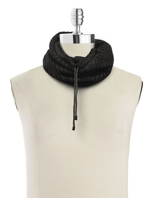 Calvin Klein Geometric Rib Neck Warmer - Black