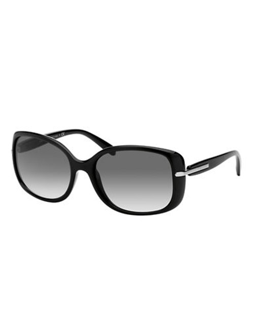 Prada High Fashion Oversized  Rectangle Sunglasses - Black