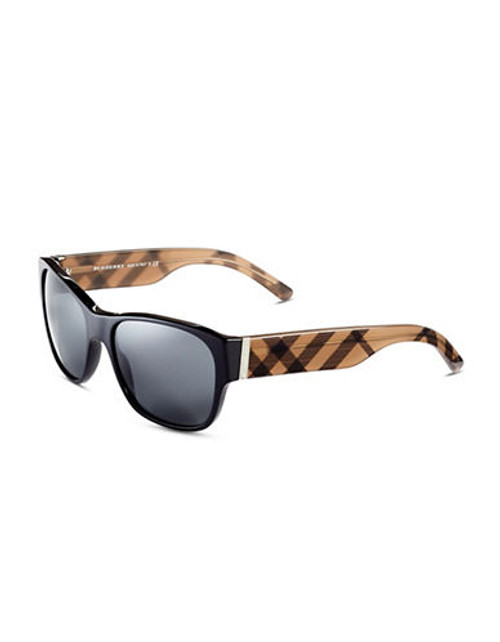 Burberry Contrast Wayfarer Sunglasses - Black