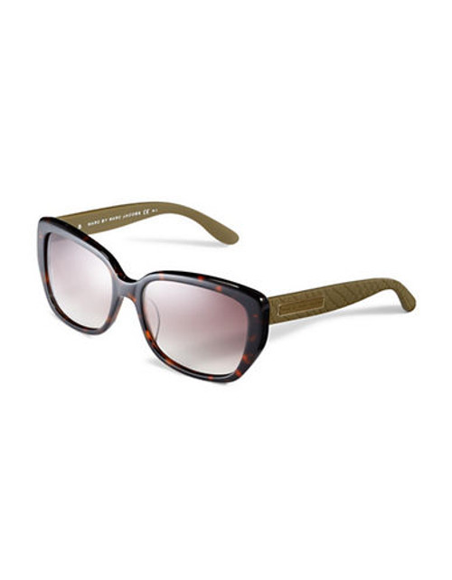 Marc By Marc Jacobs Rectangular Alligator Sunglasses - HAVANA