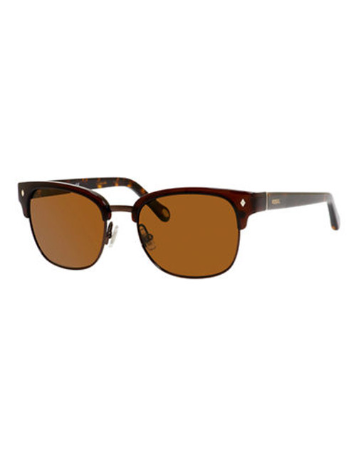 Fossil Square Topbar Sunglasses - Matte Brown