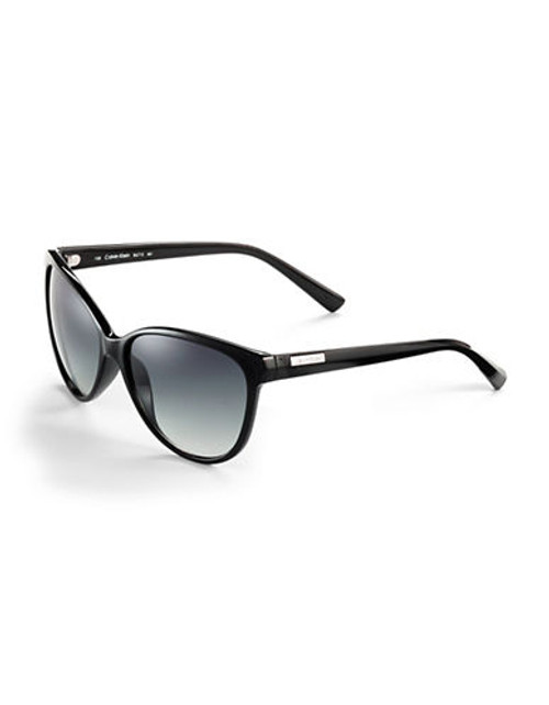 Calvin Klein Retro Cat Eye Sunglasses - Black