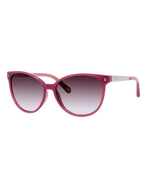 Fossil Retro Perfectly Round Sunglasses - Magenta