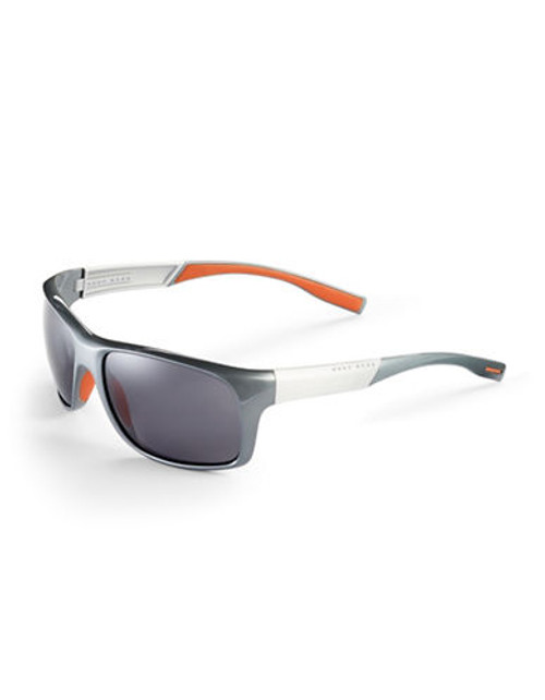 Hugo Boss Wraparound Rectangle Sunglasses - silver