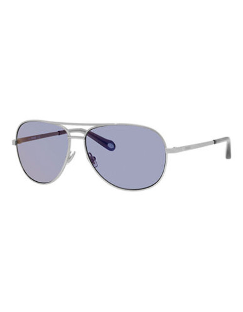 Fossil Metallic Aviator Sunglasses - Silver