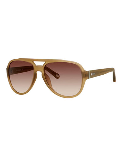 Fossil Clear Aviator Sunglasses - Moss Green