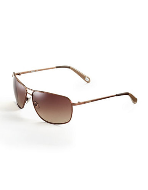 Fossil Oval Aviator Sunglasses - Almond