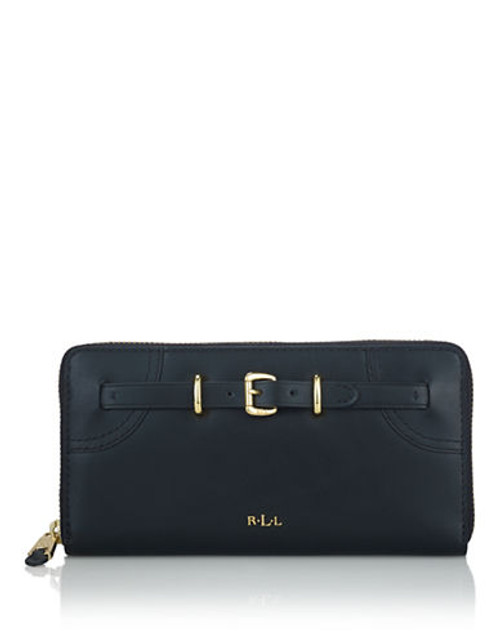 Lauren Ralph Lauren Buckled Zip Wallet - Black