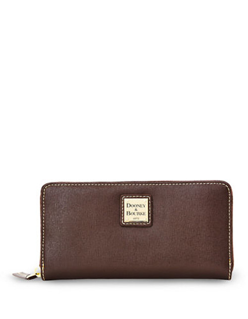 Dooney & Bourke Large Zip Around Wallet - Brown