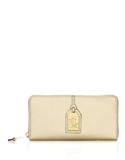 Lauren Ralph Lauren Aiden Zip Wallet - Gold