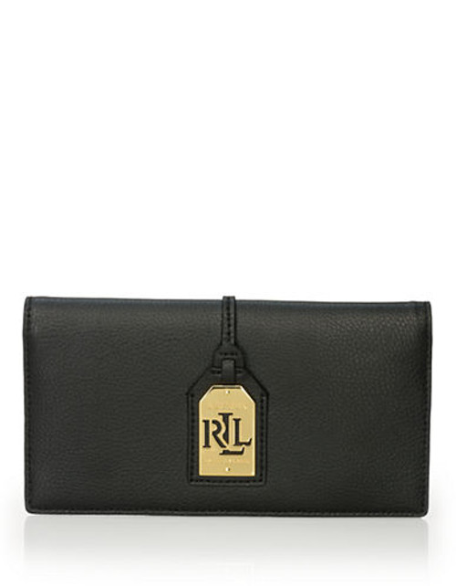 Lauren Ralph Lauren Slim Leather Aiden Wallet - Black