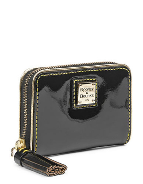 Dooney & Bourke Tassel Zip Around Coin Purse - Black