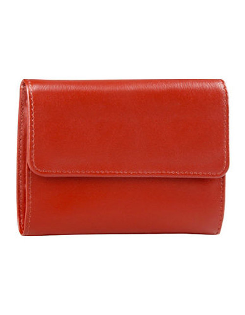 Derek Alexander Ladies Slim Show Card with  Zip Change - Red