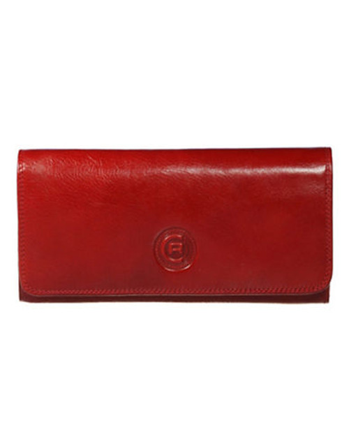 Club Rochelier Traditional Clutch With Removable Checkbook Flap - Red