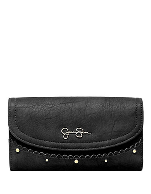 Jessica Simpson Daisy Kayla Flap Checkbook - Black