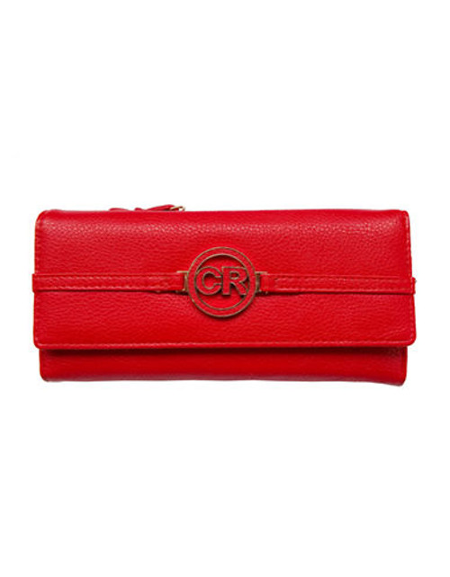 Club Rochelier Cameron Collection Slim Clutch Wallet - Red