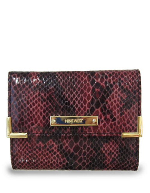 Nine West Small Metal Corner Bifold Wallet - Craisin Multi