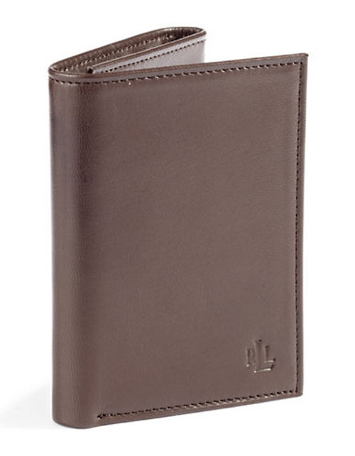 Lauren Ralph Lauren Burnished Trifold Wallet - Brown