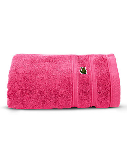 Lacoste Croc Hand Towel - Fandango Pink - Hand Towel