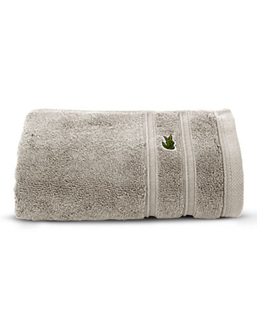 Lacoste Croc Hand Towel - Pebble - Hand Towel